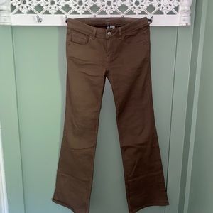 Divided Size 4 Brown Low Rise Flared Jeans